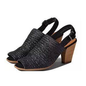 Paul Green Lovely NWOT Woven Sandals Charcoal Sz 10